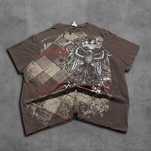 Y2K Oversized Boxy Affliction Grunge Vintage 90s Streetwear Graphic Tee